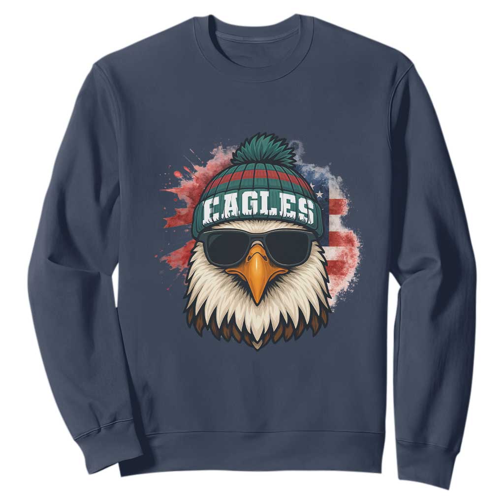 Patriotic PFE American Flag Pride Gift Sweatshirt TS12 Navy Print Your Wear