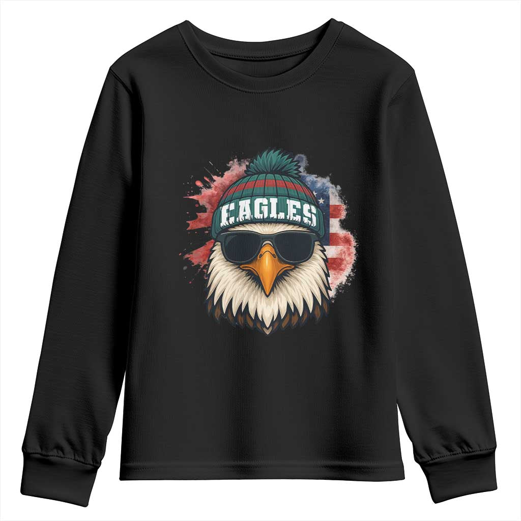 Patriotic PFE American Flag Pride Gift Youth Sweatshirt TS12 Black Print Your Wear