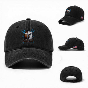 EF Power PFE Game Day Sports Fan Gift Washed Cotton Baseball Cap TS12 Washed Cap Universal Fit Black Print Your Wear
