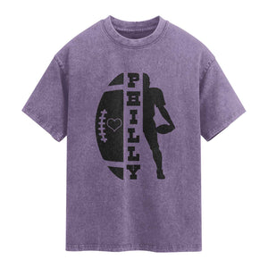 PFE Spirit Proud Fan Humor Gift Washed Cotton T-Shirt