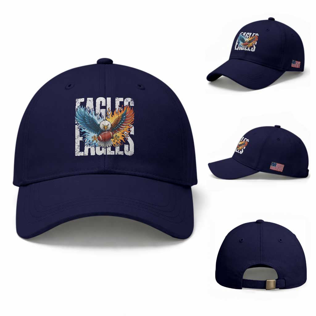 EF Lover Patriotic Eagle American Flag Gift Baseball Cap TS12 Baseball Cap Universal Fit Dark Blue Print Your Wear