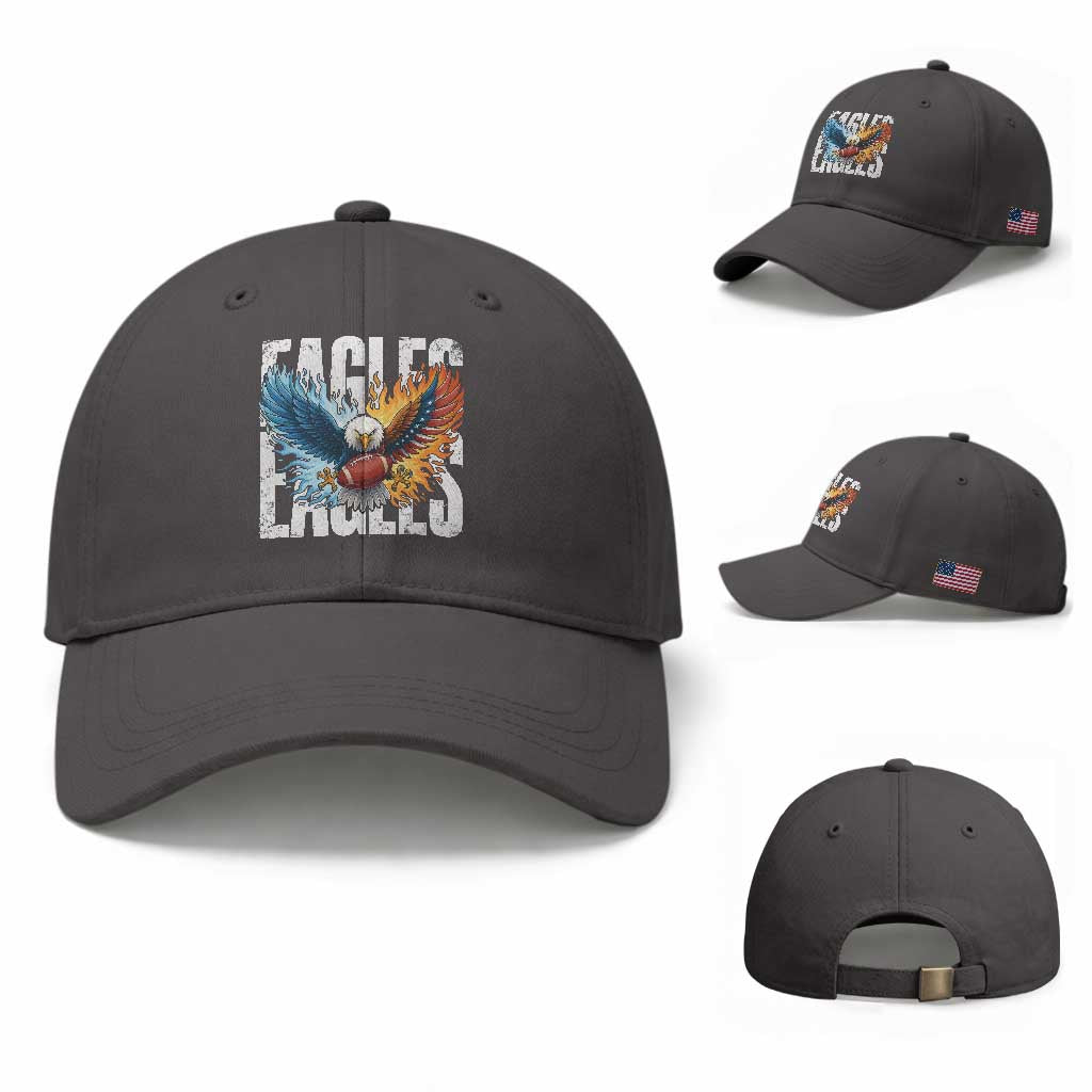 EF Lover Patriotic Eagle American Flag Gift Baseball Cap TS12 Baseball Cap Universal Fit Dark Gray Print Your Wear