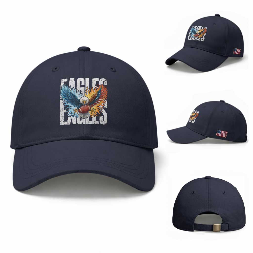 EF Lover Patriotic Eagle American Flag Gift Baseball Cap TS12 Baseball Cap Universal Fit Navy Print Your Wear