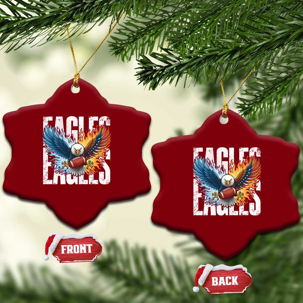 EF Lover Patriotic Eagle American Flag Gift Ceramic Ornament TS12 Print Your Wear