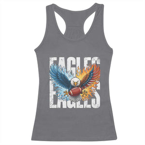 EF Lover Patriotic Eagle American Flag Gift Racerback Tank Top TS12 Charcoal Print Your Wear