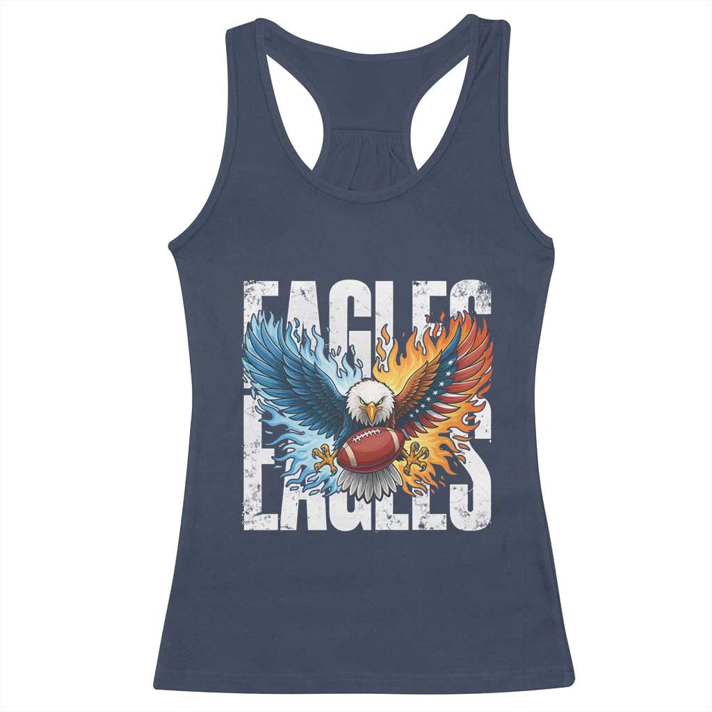 EF Lover Patriotic Eagle American Flag Gift Racerback Tank Top TS12 Navy Print Your Wear