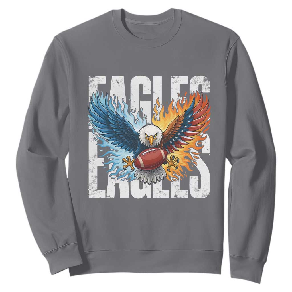 EF Lover Patriotic Eagle American Flag Gift Sweatshirt TS12 Charcoal Print Your Wear