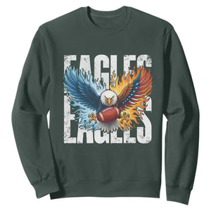 EF Lover Patriotic Eagle American Flag Gift Sweatshirt TS12 Dark Forest Green Print Your Wear