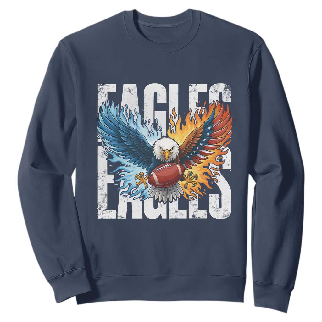 EF Lover Patriotic Eagle American Flag Gift Sweatshirt TS12 Navy Print Your Wear
