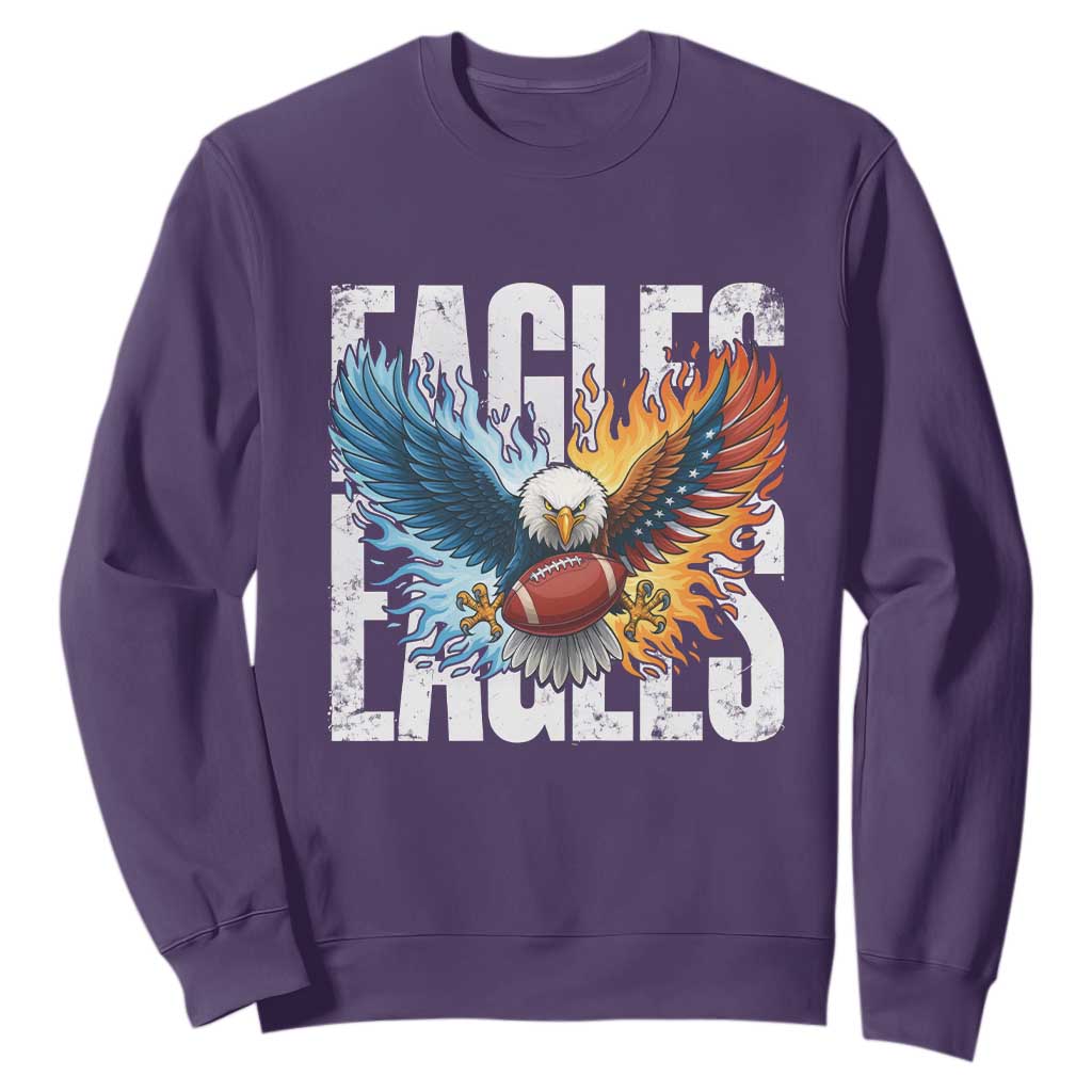 EF Lover Patriotic Eagle American Flag Gift Sweatshirt TS12 Purple Print Your Wear