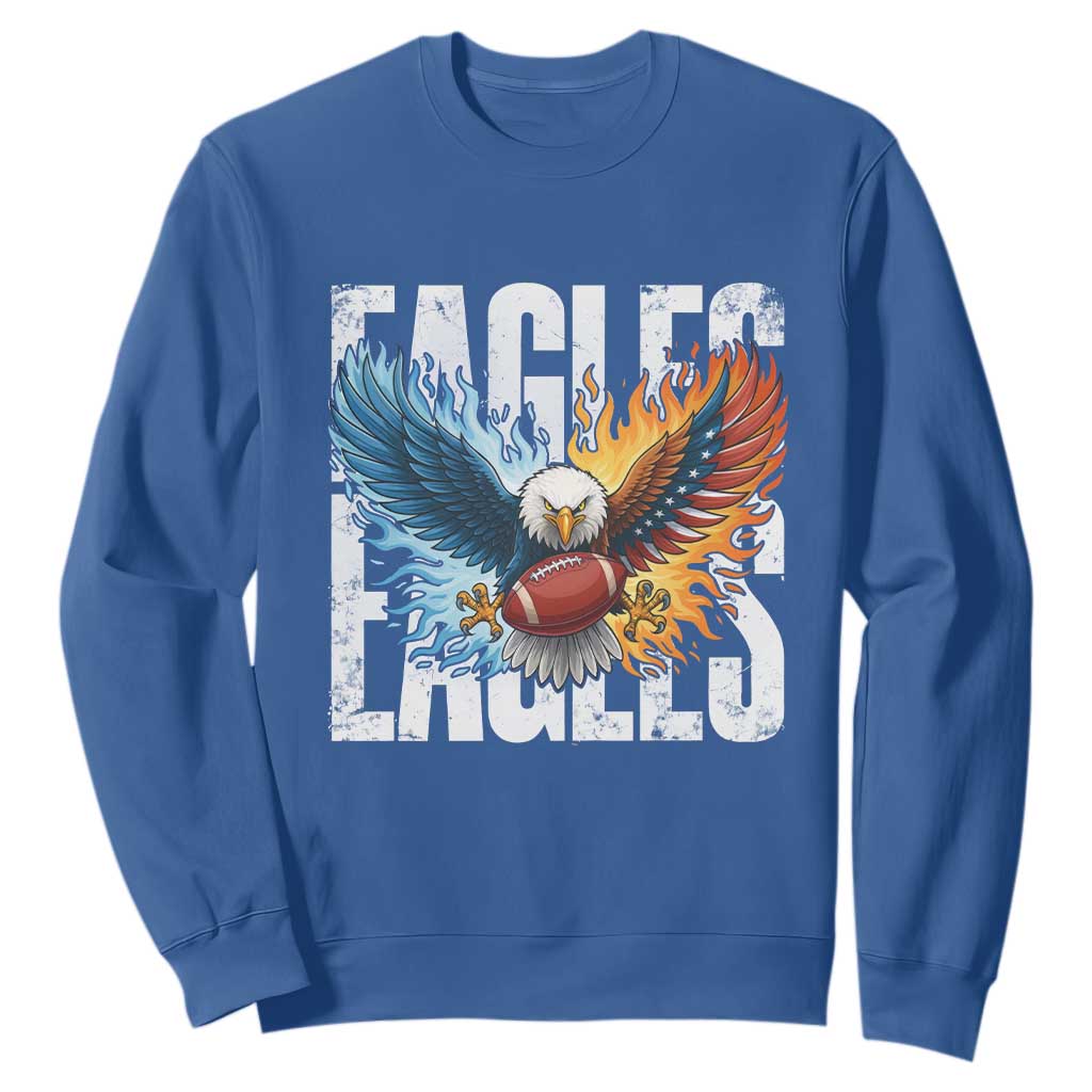EF Lover Patriotic Eagle American Flag Gift Sweatshirt TS12 Royal Blue Print Your Wear