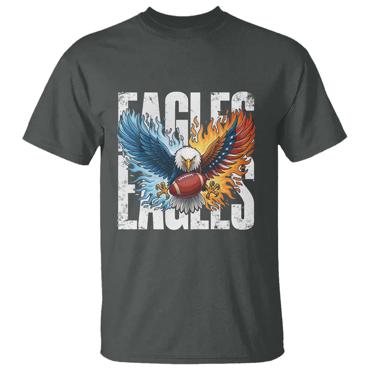 EF Lover Patriotic Eagle American Flag Gift T Shirt TS12 Dark Heather Print Your Wear
