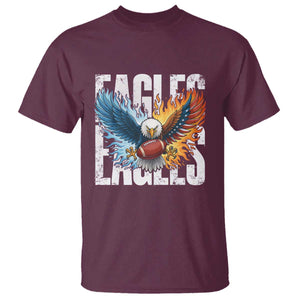 EF Lover Patriotic Eagle American Flag Gift T Shirt TS12 Maroon Print Your Wear
