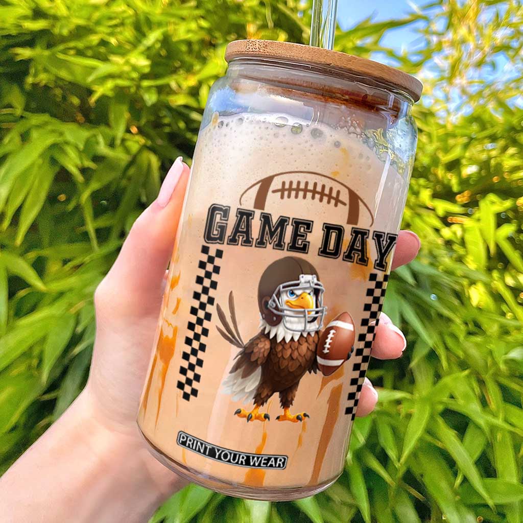 Funny EFF Game Day Humor Gift Glass Can TS12 White Print Your Wear