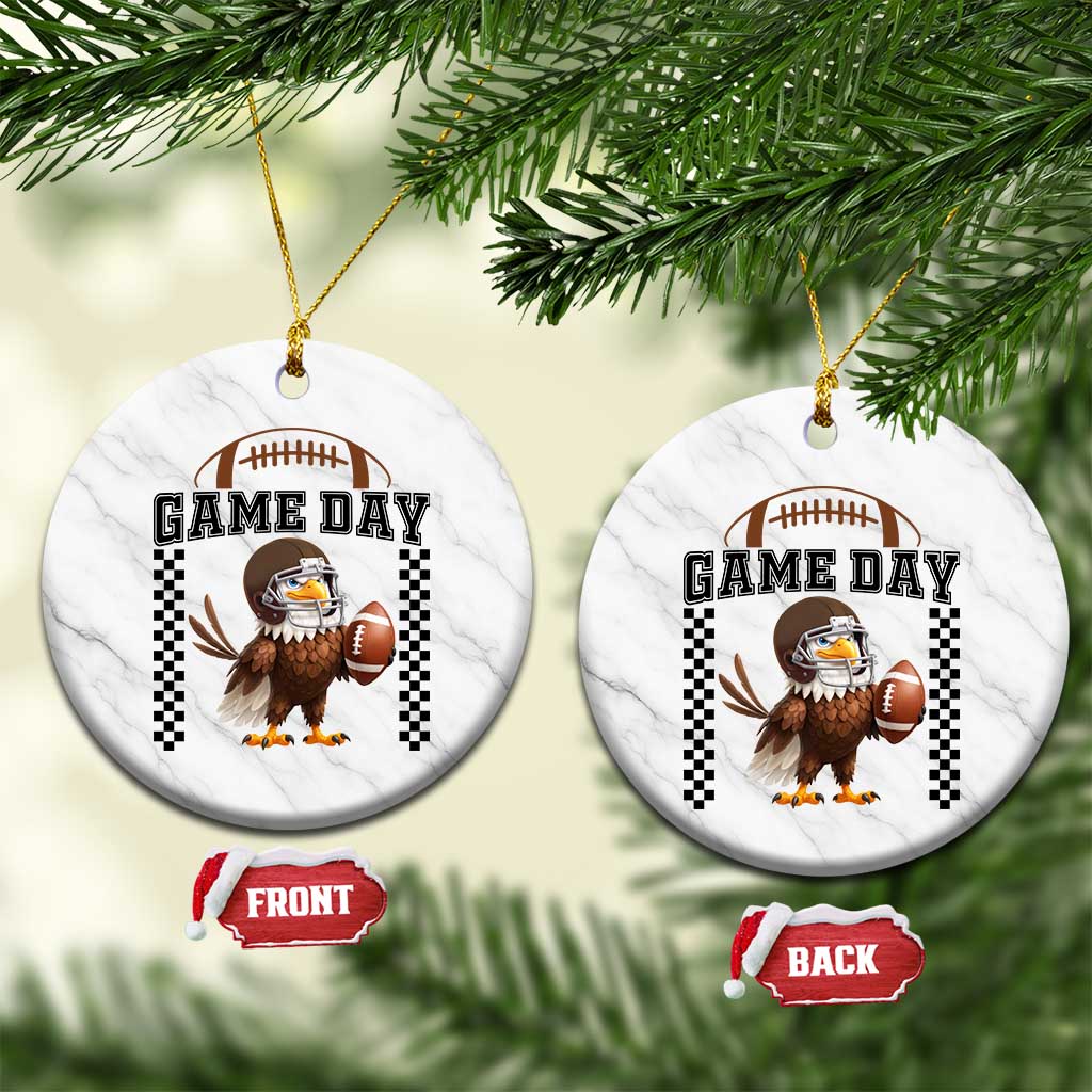 Funny EFF Game Day Humor Gift Ceramic Ornament TS12 1pc White Marble Print Your Wear