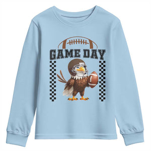 Funny EFF Game Day Humor Gift Youth Sweatshirt TS12 Light Blue Print Your Wear