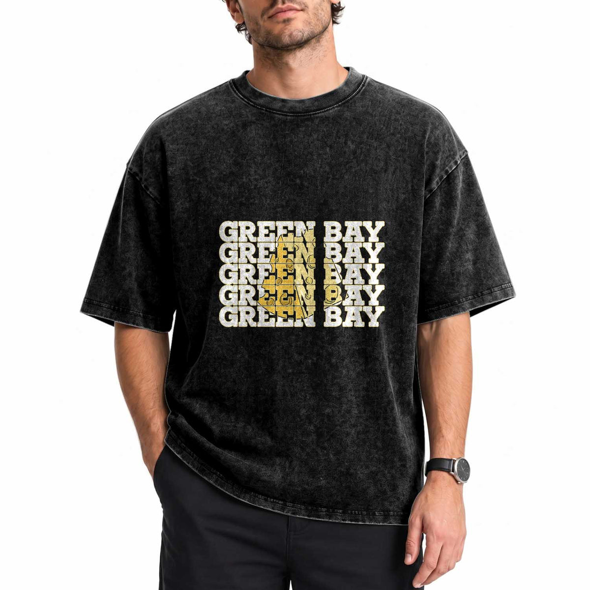 GFF Cheese Lover Washed Cotton T-Shirt Supporter Gift Idea