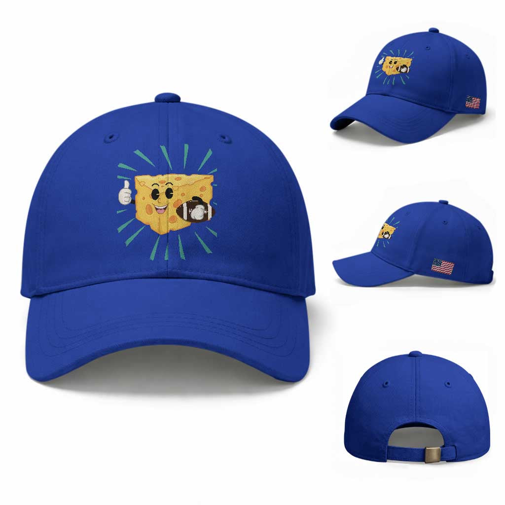 Funny Chz Head Football Player Sports Gift Idea Baseball Cap TS12 Baseball Cap Universal Fit Royal Blue Print Your Wear