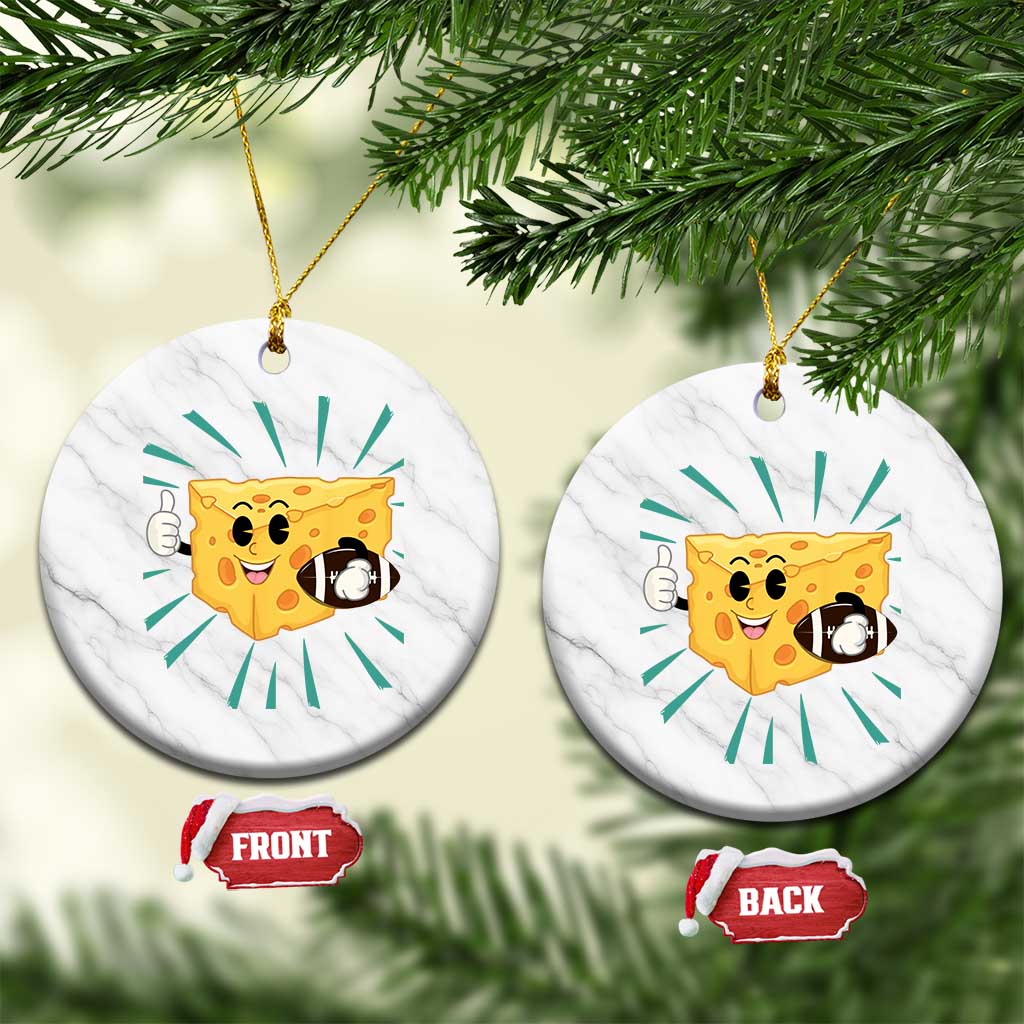 Funny Chz Head Football Player Sports Gift Idea Ceramic Ornament TS12 1pc White Marble Print Your Wear