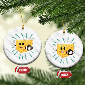 Funny Chz Head Football Player Sports Gift Idea Ceramic Ornament TS12 1pc White Marble Print Your Wear