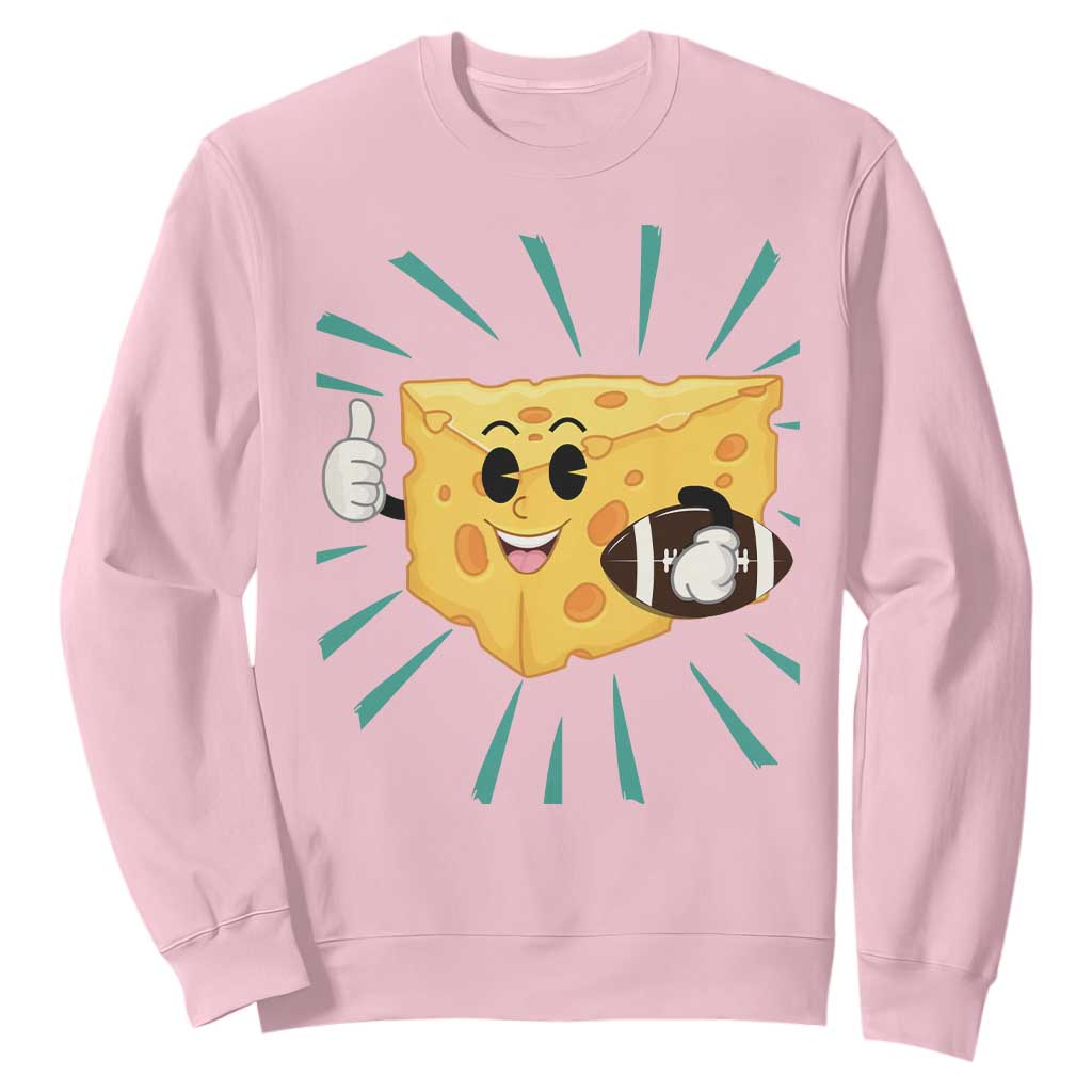 Funny Chz Head Football Player Sports Gift Idea Sweatshirt TS12 Light Pink Print Your Wear