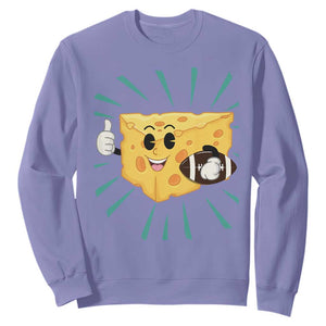 Funny Chz Head Football Player Sports Gift Idea Sweatshirt TS12 Violet Print Your Wear