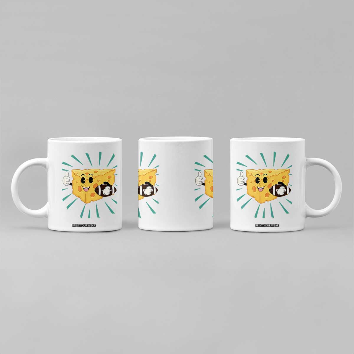 Funny Chz Head Football Player Sports Gift Idea Coffee Mug TS12 Print Your Wear
