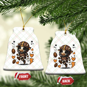 Football Lover Ceramic Ornament Cute Dairy Cow Playing Football TS12 Print Your Wear