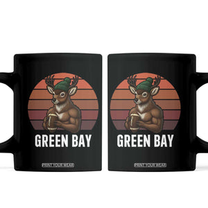 Deer GFF Retro Vintage Style Football Gift Coffee Mug TS12 Black Print Your Wear