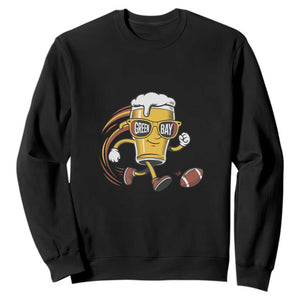 Funny Beer Mug Playing Football Sweatshirt Team Supporter GFF Gift TS12 Black Print Your Wear