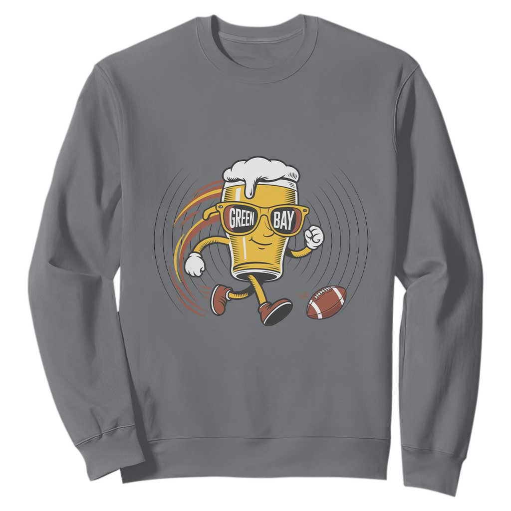 Funny Beer Mug Playing Football Sweatshirt Team Supporter GFF Gift TS12 Charcoal Print Your Wear