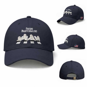 Fresno Nightcrawler Baseball Cap Folklore Gothic Horror Cryptid Gift TS12 Baseball Cap Universal Fit Navy Print Your Wear