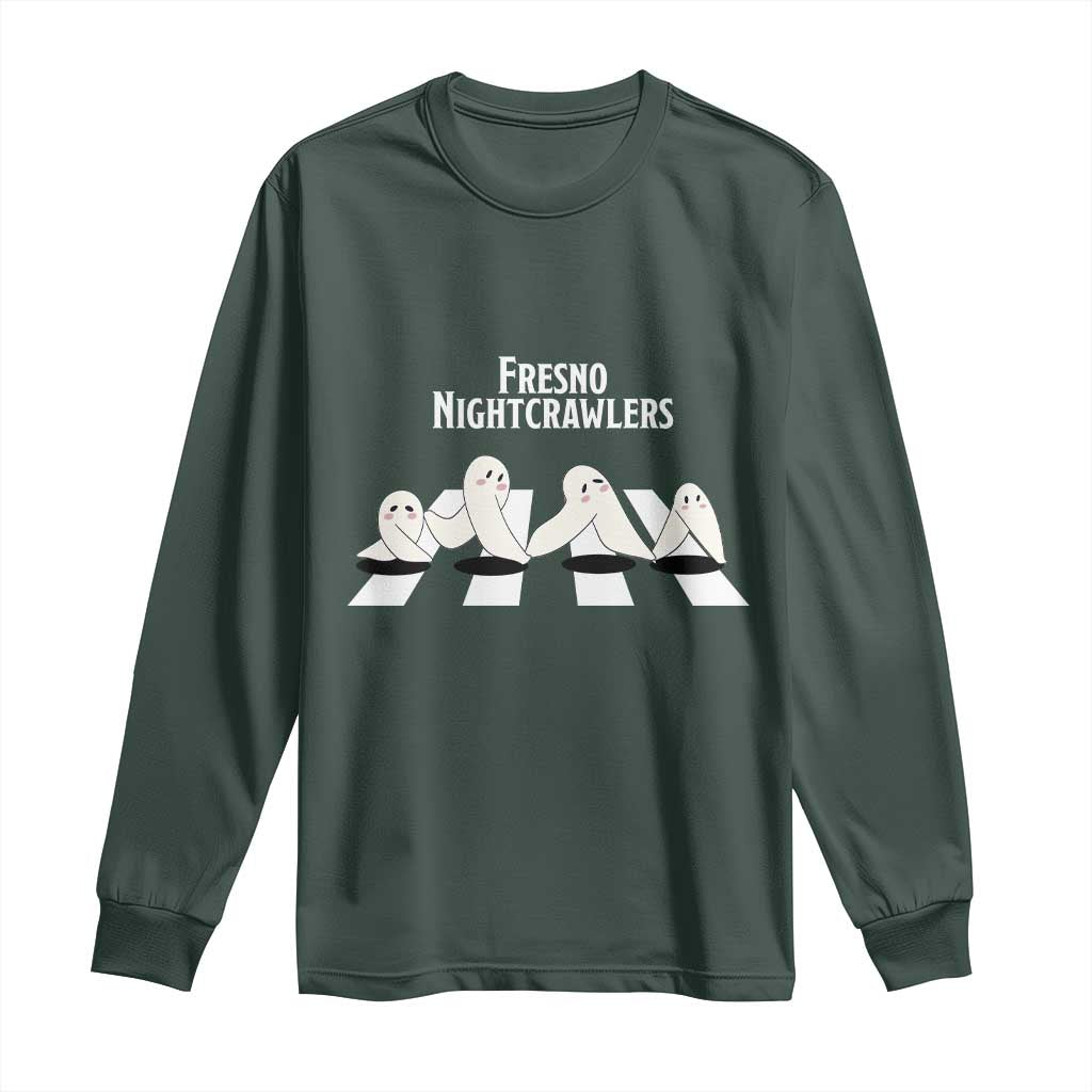 Fresno Nightcrawler Long Sleeve Shirt Folklore Gothic Horror Cryptid Gift TS12 Dark Forest Green Print Your Wear