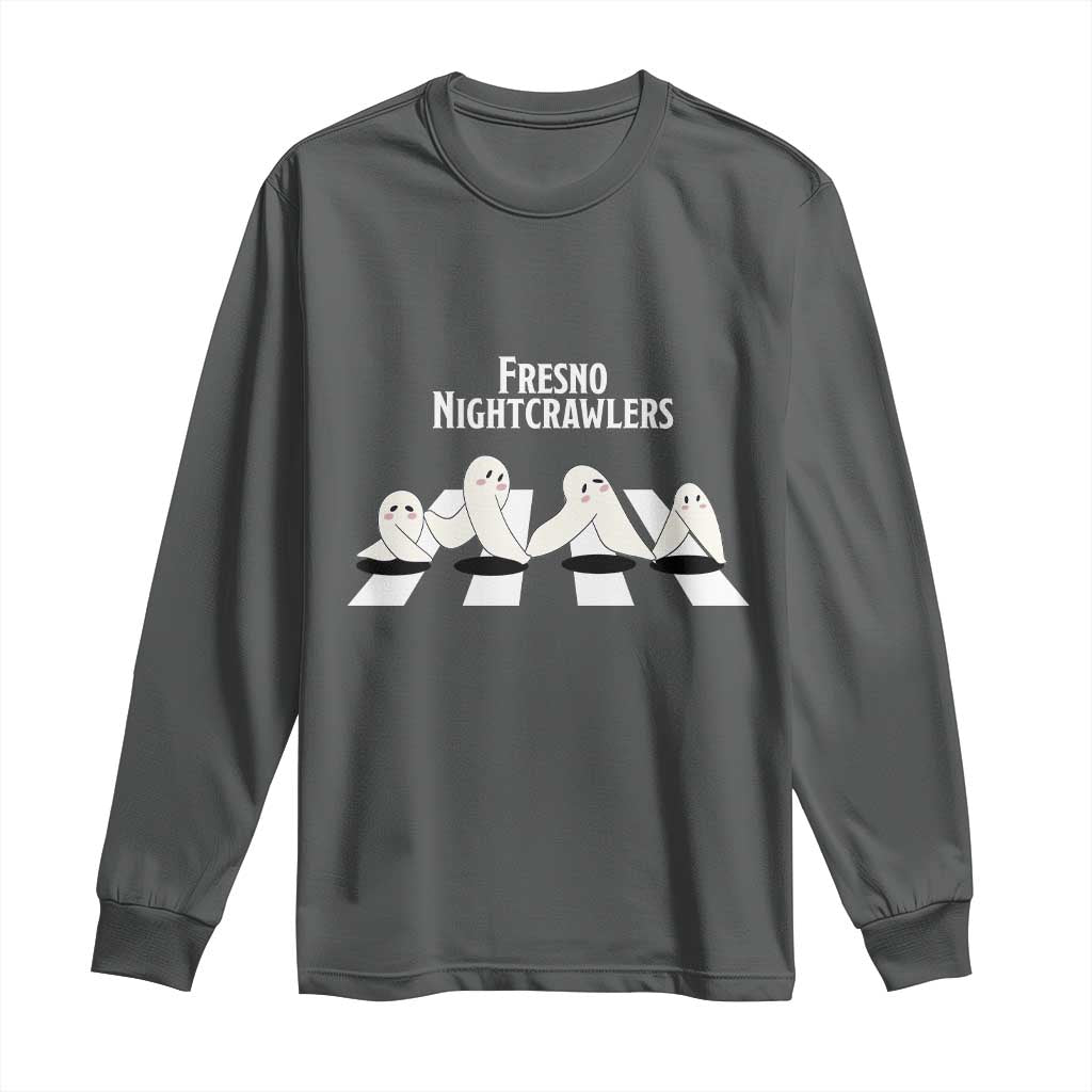 Fresno Nightcrawler Long Sleeve Shirt Folklore Gothic Horror Cryptid Gift TS12 Dark Heather Print Your Wear