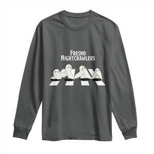 Fresno Nightcrawler Long Sleeve Shirt Folklore Gothic Horror Cryptid Gift TS12 Dark Heather Print Your Wear