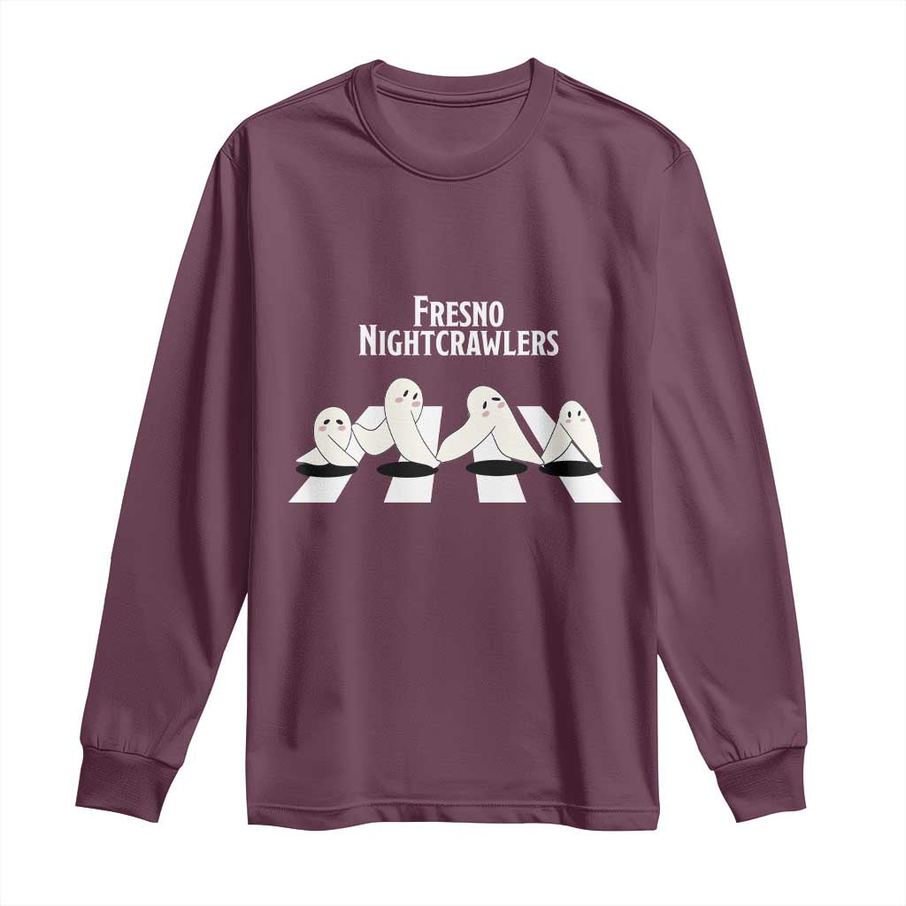 Fresno Nightcrawler Long Sleeve Shirt Folklore Gothic Horror Cryptid Gift TS12 Maroon Print Your Wear