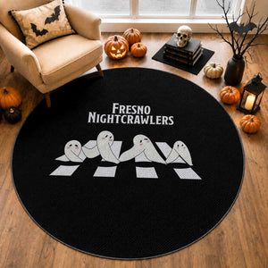 Fresno Nightcrawler Round Rug Folklore Gothic Horror Cryptid Gift