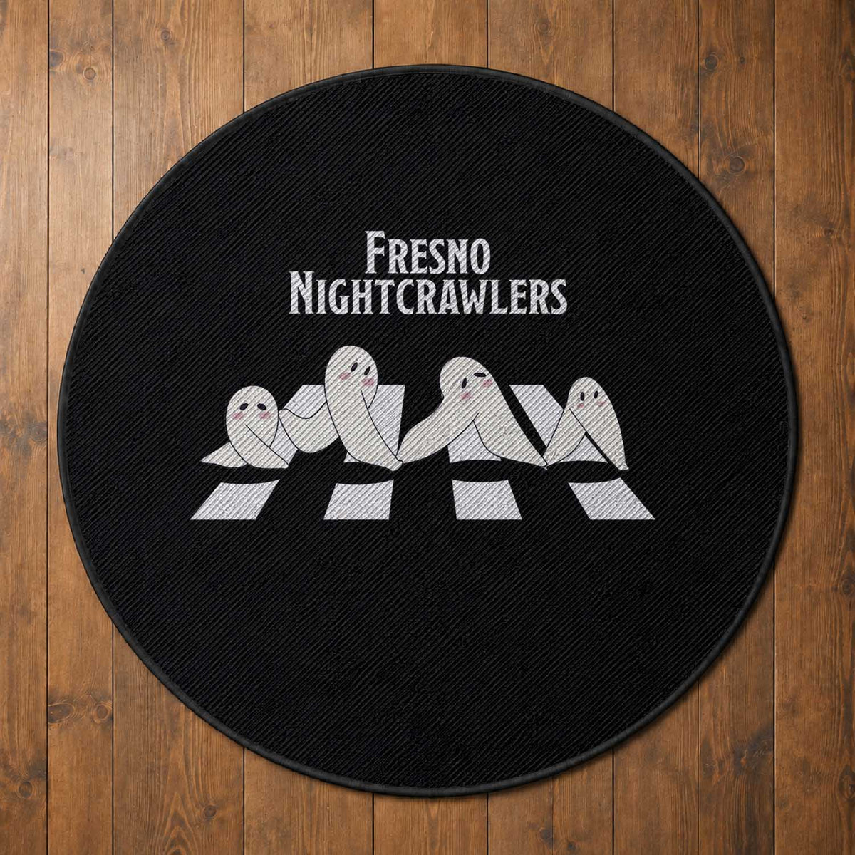 Fresno Nightcrawler Round Rug Folklore Gothic Horror Cryptid Gift