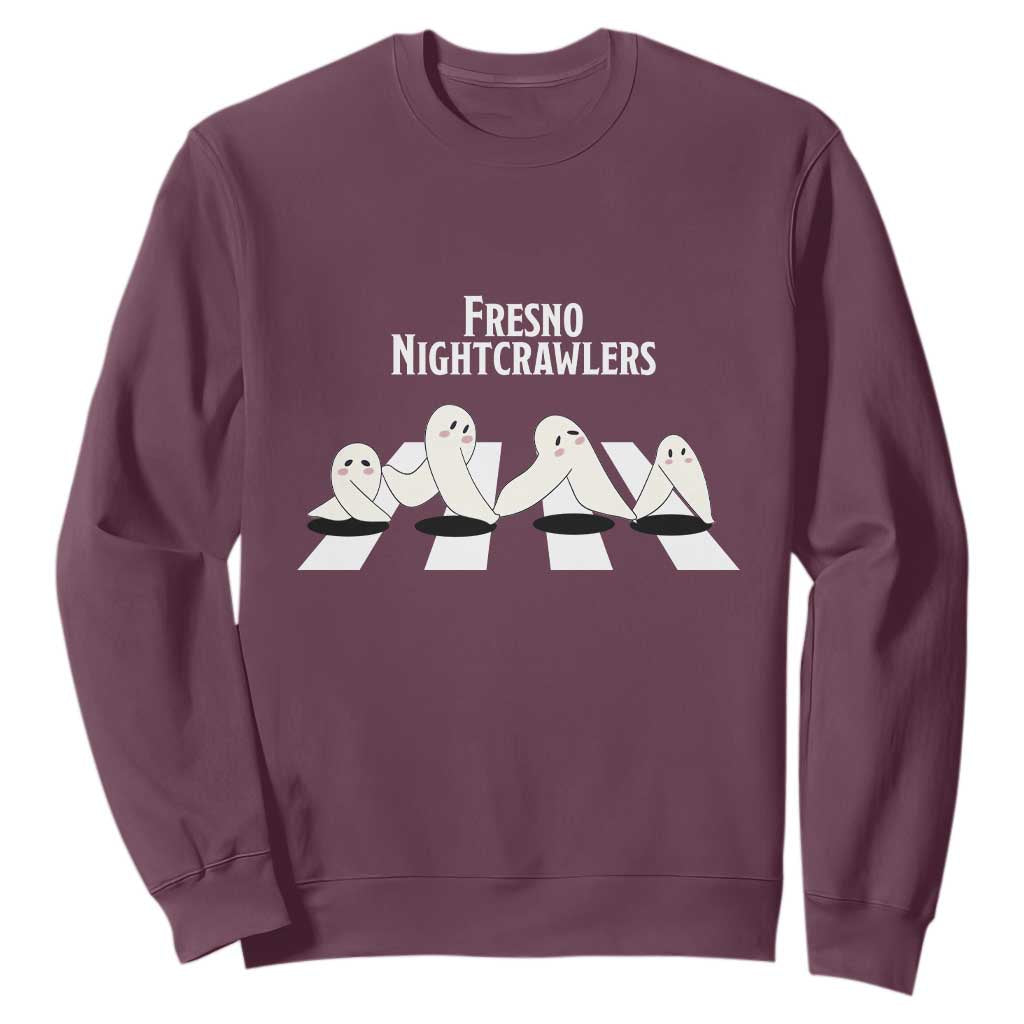 Fresno Nightcrawler Sweatshirt Folklore Gothic Horror Cryptid Gift TS12 Maroon Print Your Wear