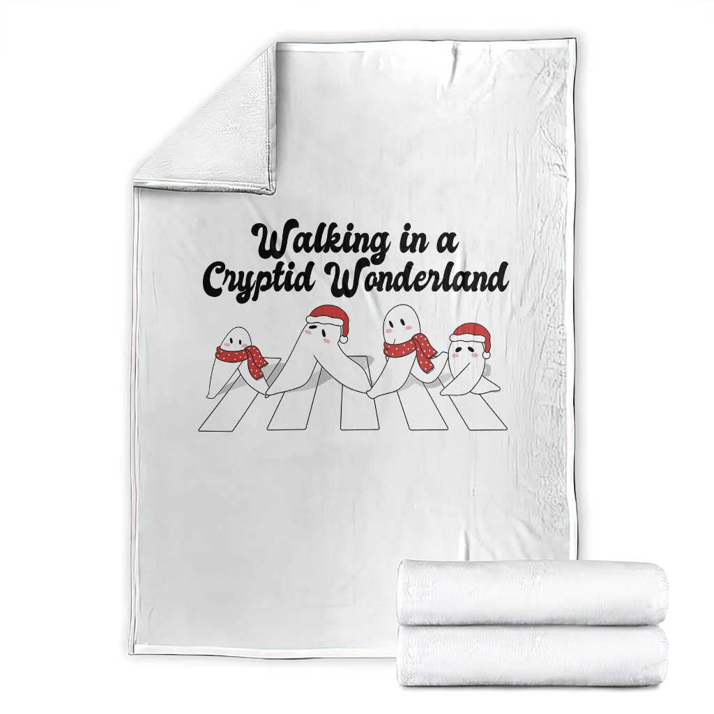 Funny Fresno Nightcrawlers Christmas Gift Throw Blanket Walking In A Cryptid Wonderland TS12 White Print Your Wear