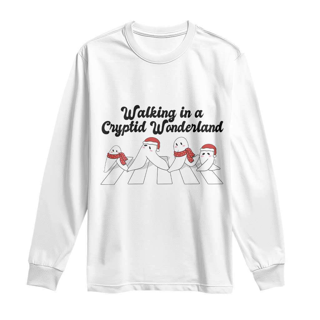 Funny Fresno Nightcrawlers Christmas Gift Long Sleeve Shirt Walking In A Cryptid Wonderland TS12 White Print Your Wear