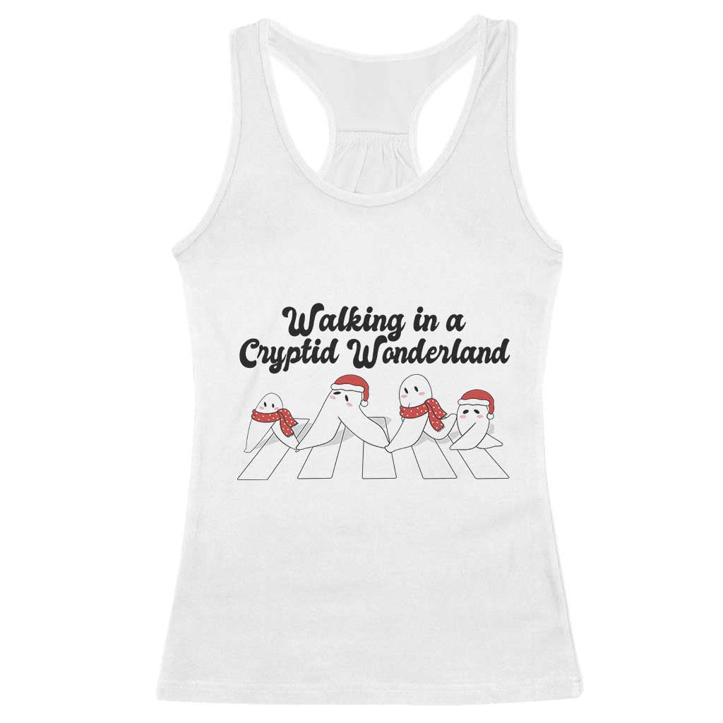 Funny Fresno Nightcrawlers Christmas Gift Racerback Tank Top Walking In A Cryptid Wonderland TS12 White Print Your Wear