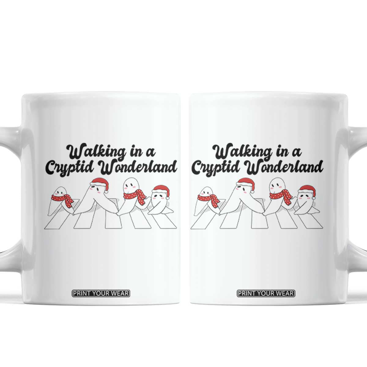 Funny Fresno Nightcrawlers Christmas Gift Coffee Mug Walking In A Cryptid Wonderland TS12 White Print Your Wear