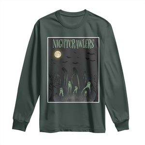 Fresno Nightcrawlers Long Sleeve Shirt Gothic Cryptid Horror Fan Gift TS12 Dark Forest Green Print Your Wear