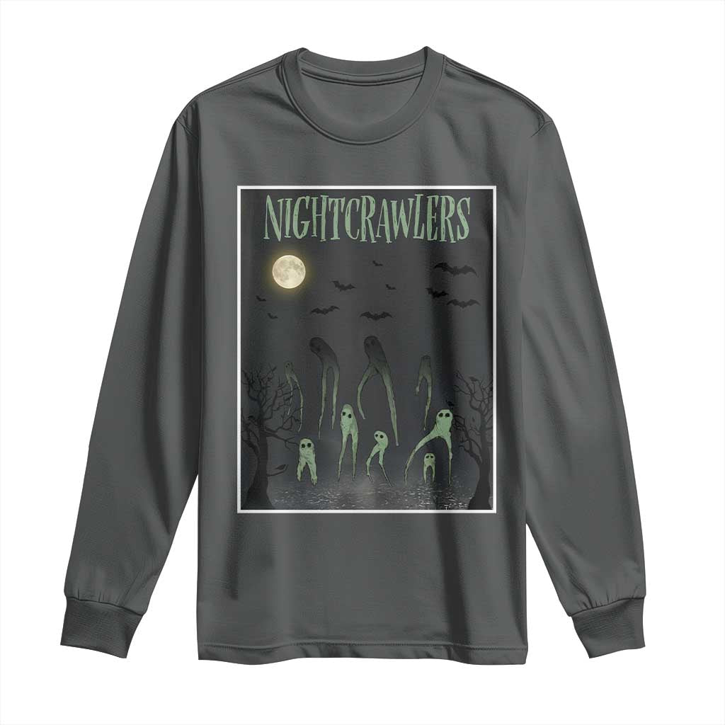 Fresno Nightcrawlers Long Sleeve Shirt Gothic Cryptid Horror Fan Gift TS12 Dark Heather Print Your Wear