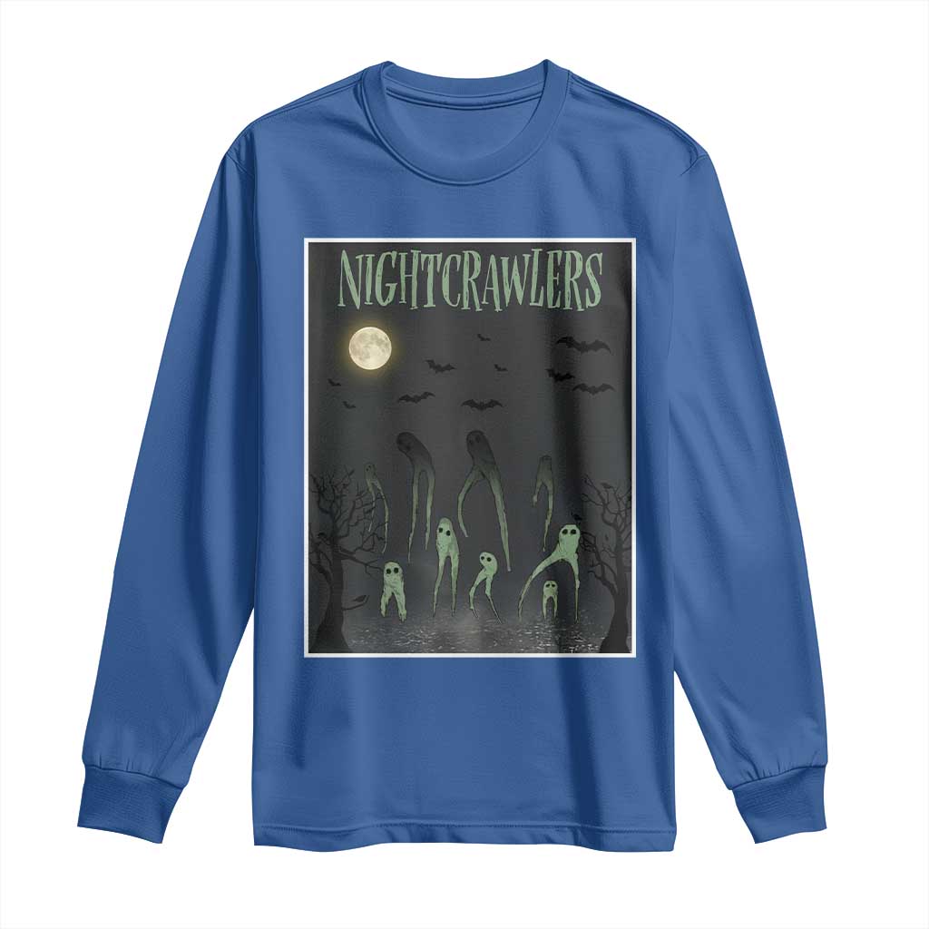 Fresno Nightcrawlers Long Sleeve Shirt Gothic Cryptid Horror Fan Gift TS12 Royal Blue Print Your Wear