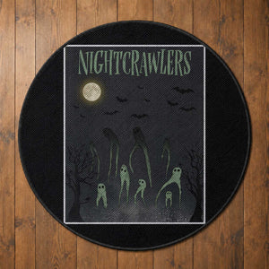 Fresno Nightcrawlers Round Rug Gothic Cryptid Horror Fan Gift