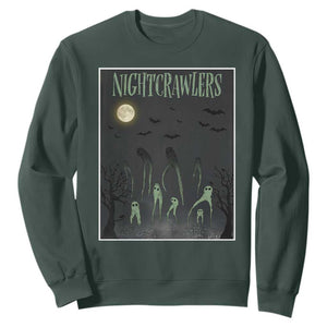 Fresno Nightcrawlers Sweatshirt Gothic Cryptid Horror Fan Gift TS12 Dark Forest Green Print Your Wear
