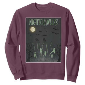 Fresno Nightcrawlers Sweatshirt Gothic Cryptid Horror Fan Gift TS12 Maroon Print Your Wear