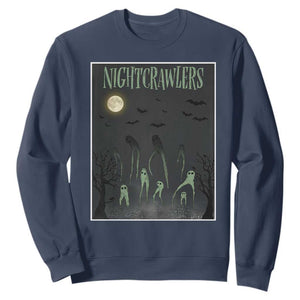 Fresno Nightcrawlers Sweatshirt Gothic Cryptid Horror Fan Gift TS12 Navy Print Your Wear